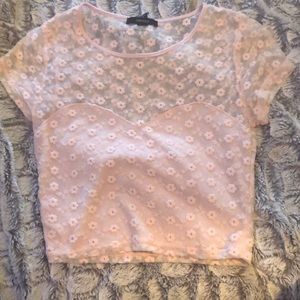 Pink Flower crop top